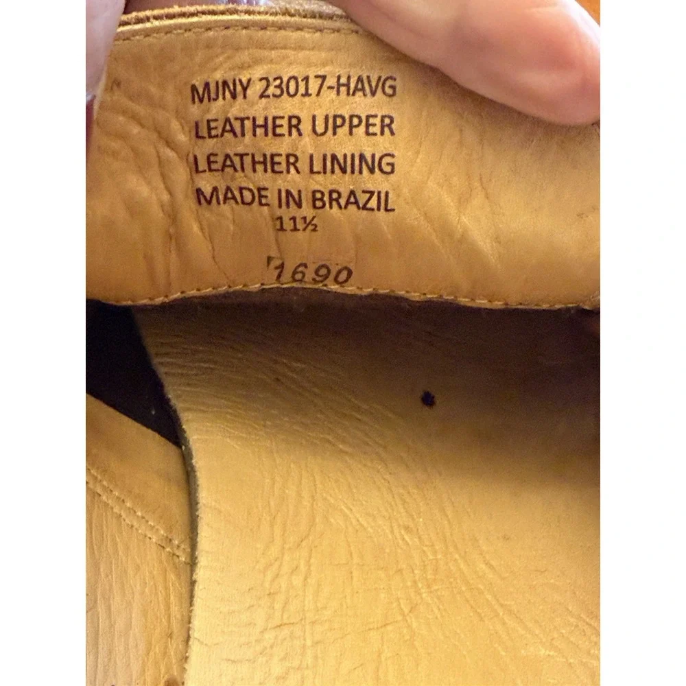Marc Joseph Size 11.5 Men's Leather Moccasin Brown Loafer‎ Shoes
